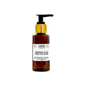 Love Earth Charcoal Tea Tree Face Wash For Oil Control | Acne & Detox No Parabens & Sulphate 100ml