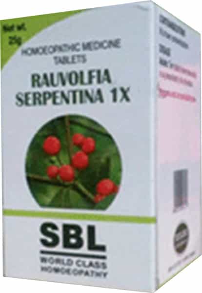 Sbl Rauvolfia Serpentina 1 X Tablet 25Gm Pack Of 2