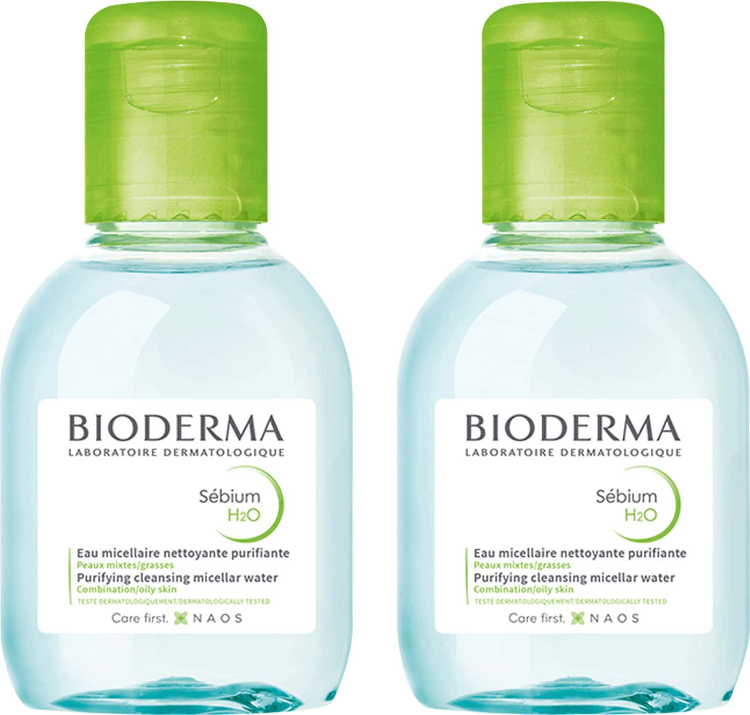 Bioderma Sebium H2o Micellar Cleanser And Makeup Remover Combination To Oily Skin 100 Ml Pack Of 2