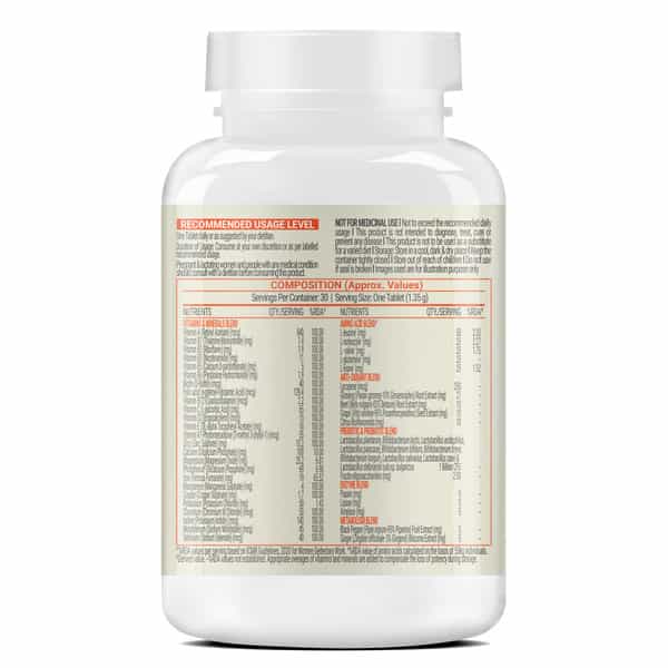 Fuel One Daily Multivitamin For Men & Women | 30 Tablets | 51 Ingredients & 6 Blends | For Energy