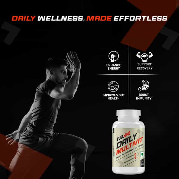 Fuel One Daily Multivitamin For Men & Women | 30 Tablets | 51 Ingredients & 6 Blends | For Energy