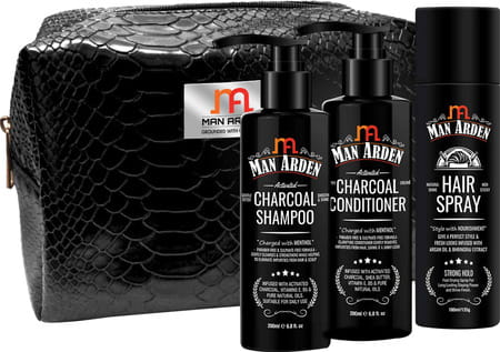 Man Arden Rippling Tresses Combo - Hair Spray 180ml + Shampoo + Conditioner (200ml Each)