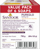 Santoor Glycerine Pureglo Soap 125G (Pack Of 6)