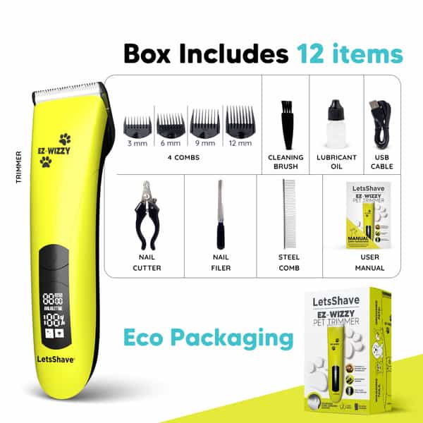 Letsshave Ez-Wizzy Pet Trimmer For Dogs & Other Hairy Animals