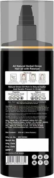 Soulflower Herbal Onion Hair Growth & Hair Fall Control Oil 220Ml