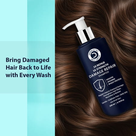 Dermistry Damage Control & Breakage Repair Sulphate Free Keratin Protein Shampoo - 200Ml