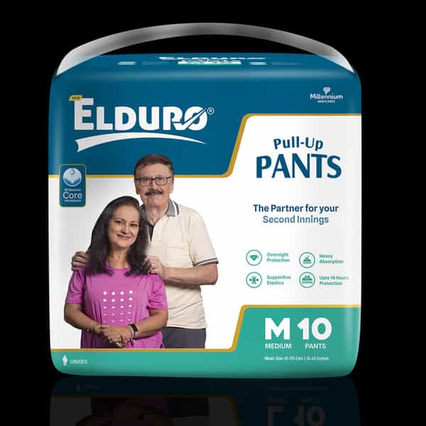 Elduro Premium Range Unisex Adult Pullup Pant Diaper ( Pack Of 1 | Medium | 10 Diaper) (Pack Of 1)
