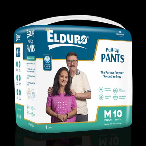 Elduro Premium Range Unisex Adult Pullup Pant Diaper ( Pack Of 1 | Medium | 10 Diaper) (Pack Of 1)
