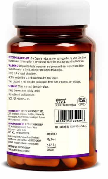 Liveasy Wellness Biotin 10000Mcg With Calcium - Prevents Hair Fall - Bottle Of 60