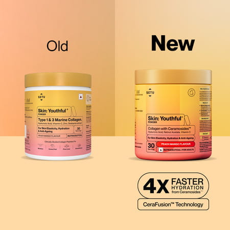 Setu Skin Youthful Marine Collagen Powder Supplements For Men And Women 420 Gram