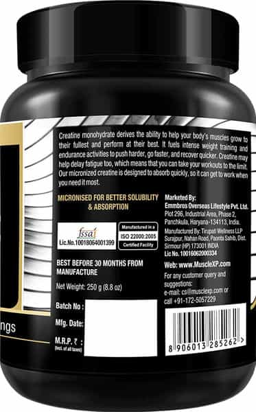 Musclexp Micronized Creatine Monohydrate Powder 250G Pouch