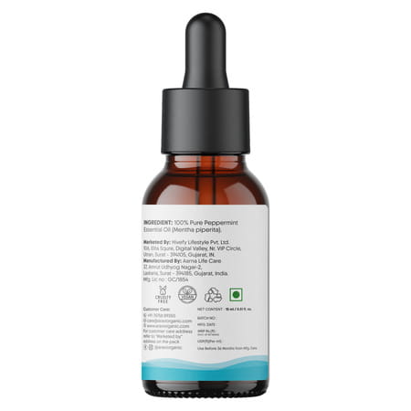 Aravi Organic Peppermint Essential Oil - Refreshes & Energizes | Promotes Healthy Scalp & Hair 15ml
