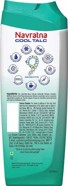 Navratna Cool Talc (Active Deo) Bottle Of 400 G