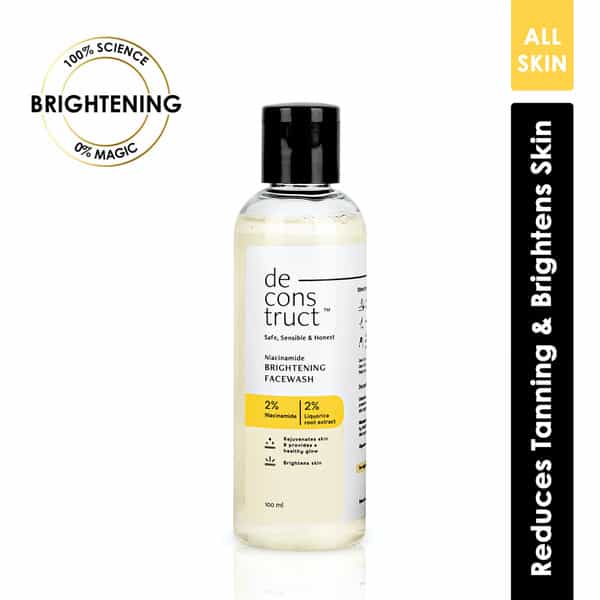 Deconstruct Niacimide Brightening Facewash- 2% Niacimide + 2% Liquorice Root Extract (100Ml)