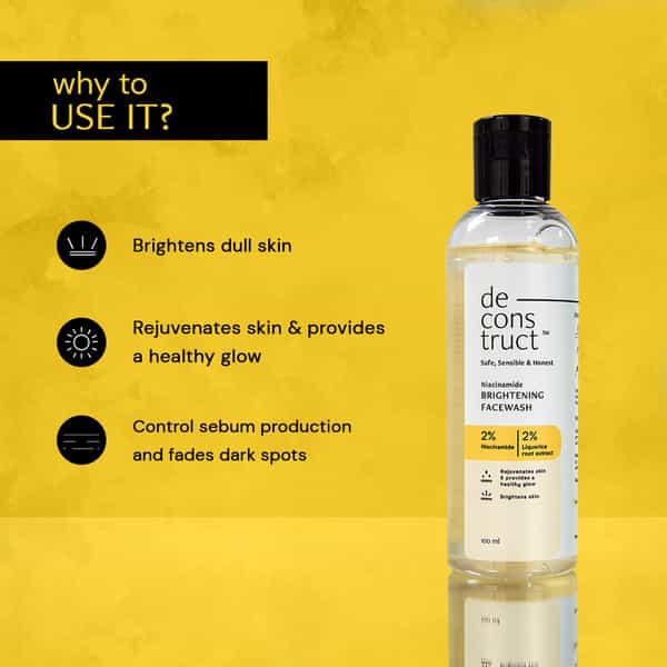 Deconstruct Niacimide Brightening Facewash- 2% Niacimide + 2% Liquorice Root Extract (100Ml)