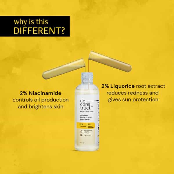 Deconstruct Niacimide Brightening Facewash- 2% Niacimide + 2% Liquorice Root Extract (100Ml)