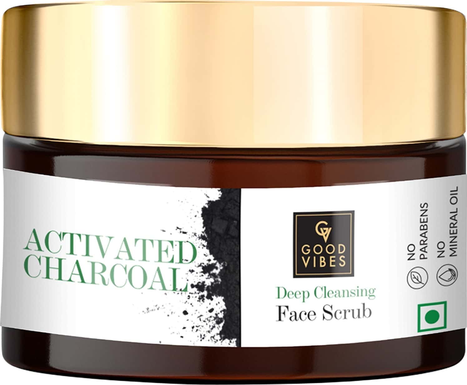 Buy GOOD VIBES DEEP CLEANSING FACE SCRUB ACTIVATED CHARCOAL 50 GM