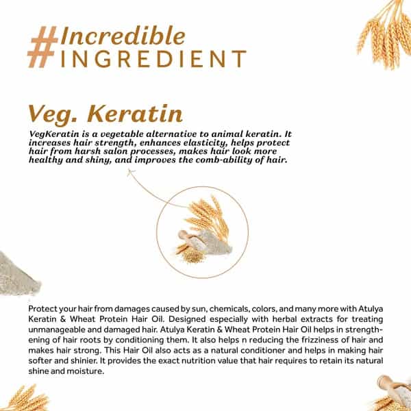 Atulya Keratin & Wheat Protein Hair Oil 200 Ml