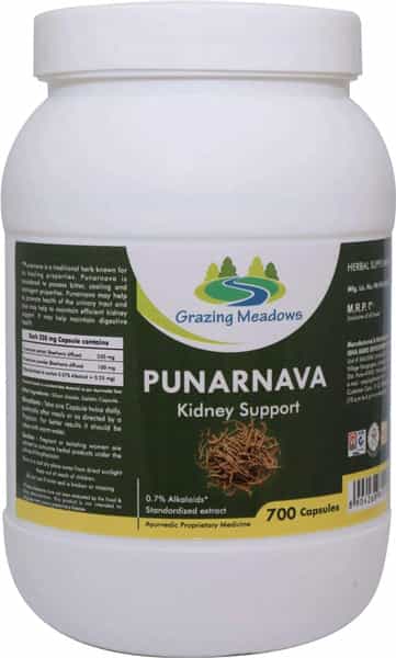 Grazing Meadows Punarnava Capsules - 700 Capsules (Pack Of 5)