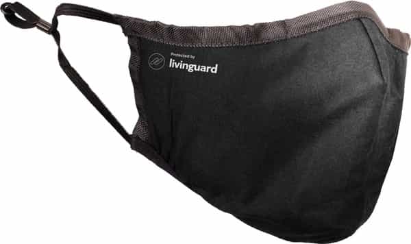 Livinguard Pro Mask 3 Layers >95% Filtration Washable & Reusable Cotton Face Mask L - Black