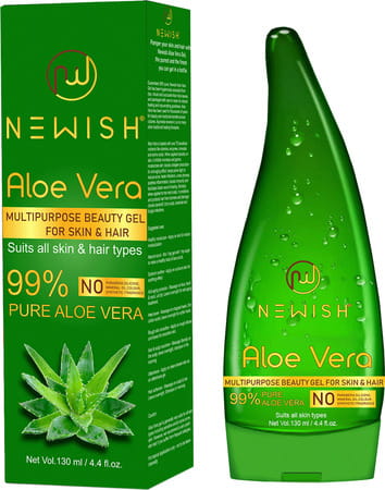 Newish Pure Aloe Vera Gel For Face Glow Hair Growth & Skin Moisturizer For Women & Men 130 Ml