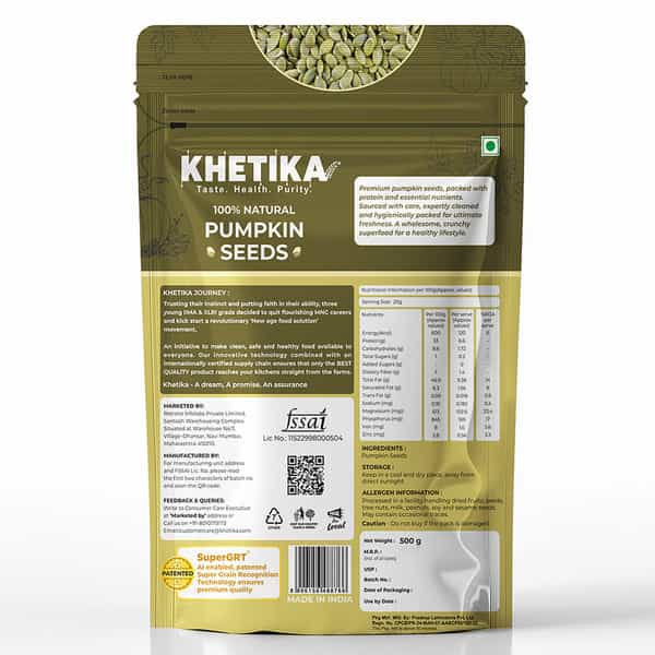 Khetika Premium Pumpkin Seeds 500G