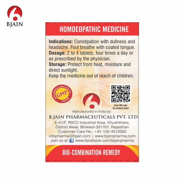 Bjain Bio-Combination No.04 (Constipation) Tablet - 25Gm