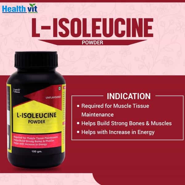 Healthvit Fitness L - Isoleucine Powder - Unflavoured -100Gm