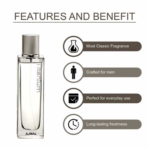 Ajmal Titanium Edp 100Ml Perfume For Men And Wisal Dhahab Edp 50Ml Perfume For Men