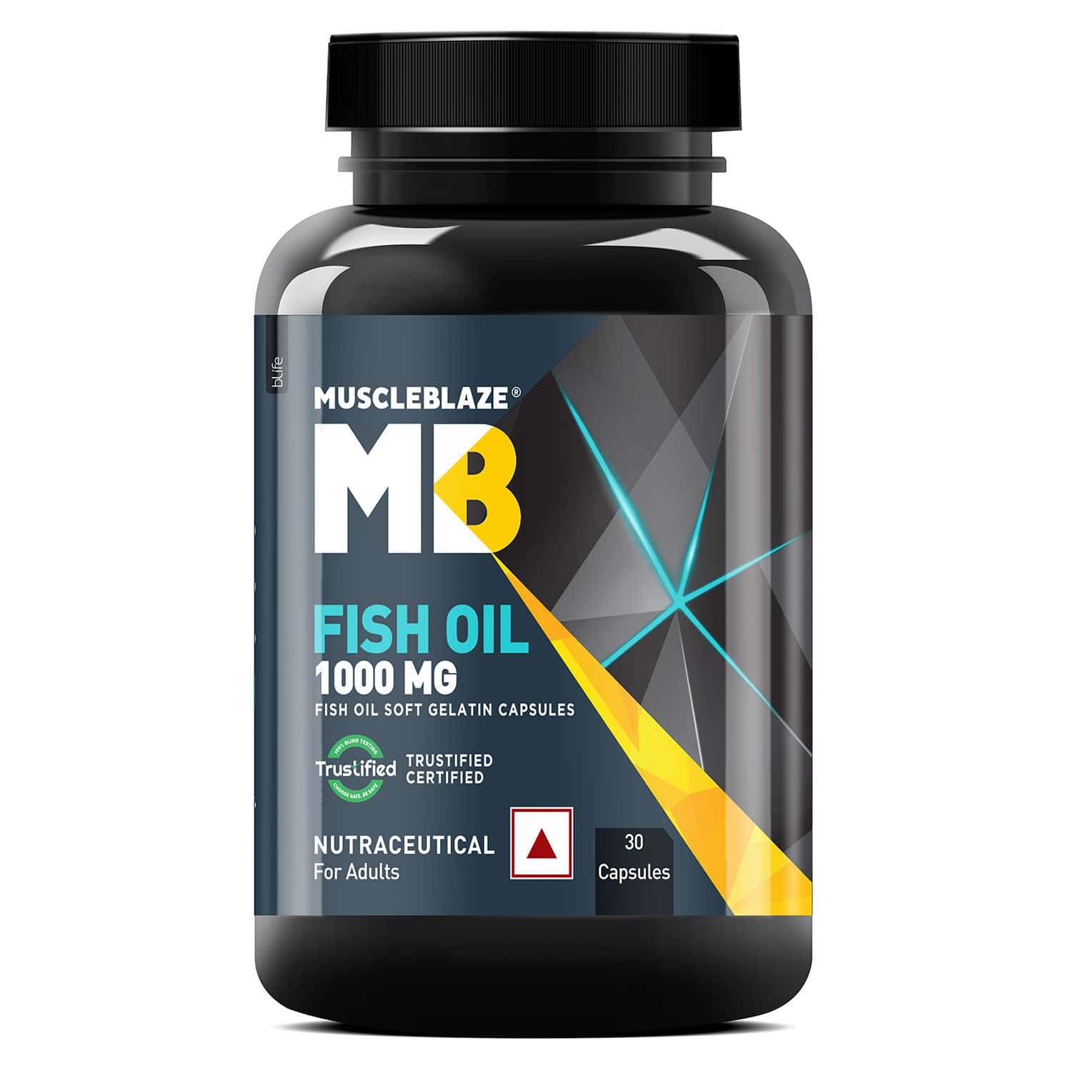 Muscleblaze Omega 3 Fish Oil (30 Capsules) | Trustified Certified For Accuracy & Purity