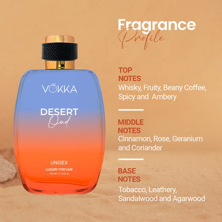 Vokka Desert Oud 100ml | Luxury Long Lasting Perfume For Men & Women | Arabic Scent Eau De Parfum