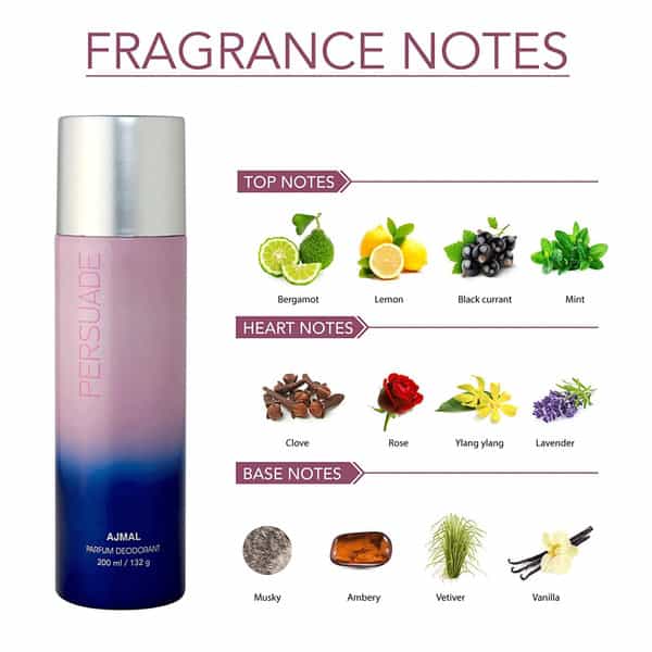 Ajmal Captivate & Ajmal Persuade Deodorant 200 Ml For Unisex & Ajmal Yearn Edp 50 Ml For Men +2