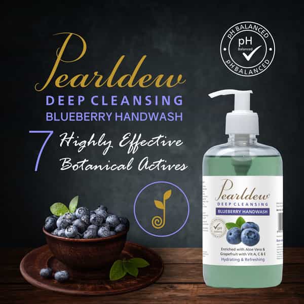 Pearldew Deep Cleansing Blueberry Hand Wash 500 Ml | Neem & Tulsi (Pack Of 2)