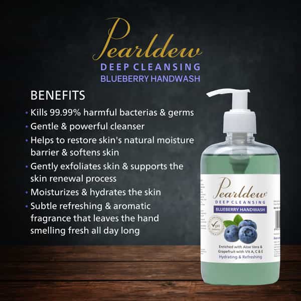 Pearldew Deep Cleansing Blueberry Hand Wash 500 Ml | Neem & Tulsi (Pack Of 2)