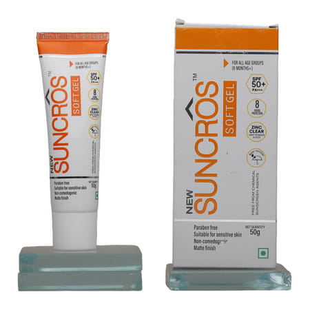 New Suncros Soft Spf 50+ Sunscreen Gel 50 Gm