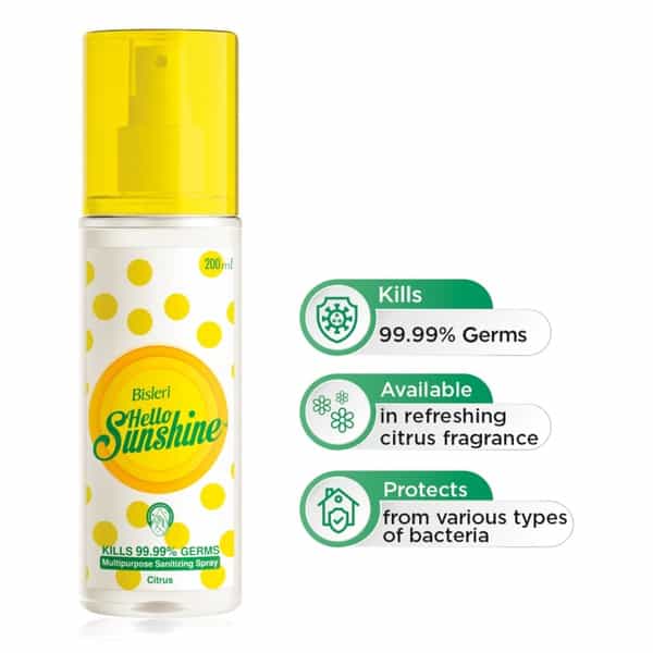 Bisleri Sunshine Hand Sanitizer Spray- 200 Ml