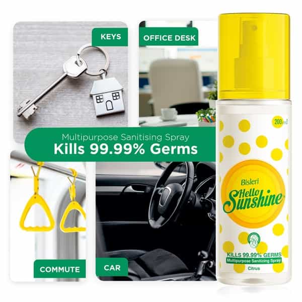 Bisleri Sunshine Hand Sanitizer Spray- 200 Ml