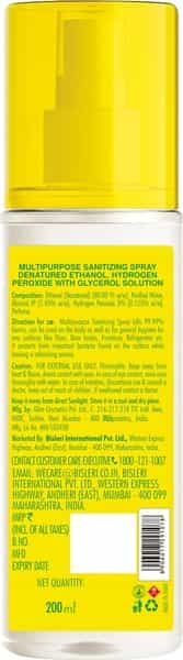 Bisleri Sunshine Hand Sanitizer Spray- 200 Ml