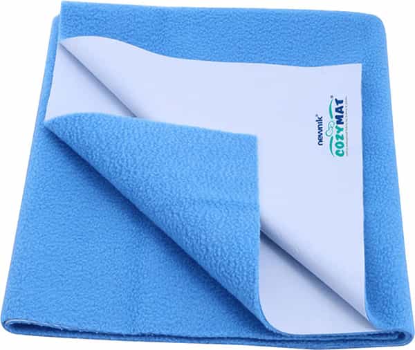 Newnik Cozymat Soft Water-Proof & Reusable Mat (Size: 70Cm X 50Cm) Firoza Small