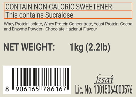 Fuelone Whey Max Protein Blend | Chocolate Hazelnut | 1Kg (2.2Lbs) | 27G Protein Per Scoop
