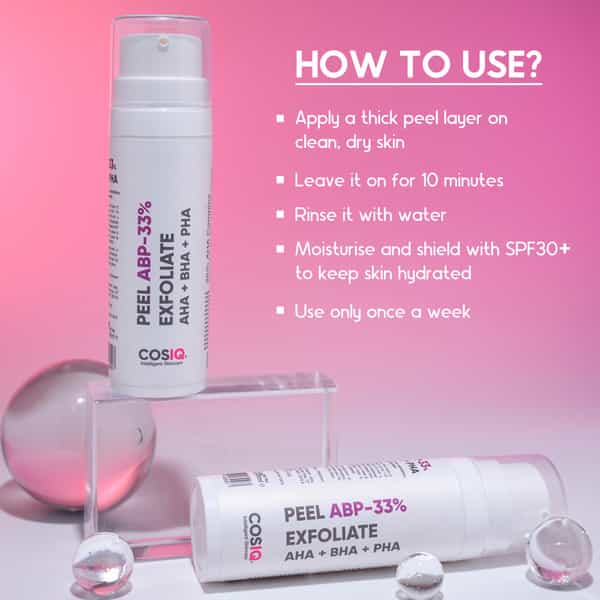 Cos-Iq Abp 33% Strong Exfoliating Peel Aha 25% | Pha 6% | Bha 2% Peeling Solution