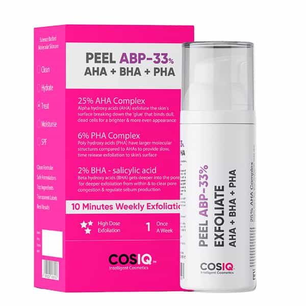 Cos-Iq Abp 33% Strong Exfoliating Peel Aha 25% | Pha 6% | Bha 2% Peeling Solution