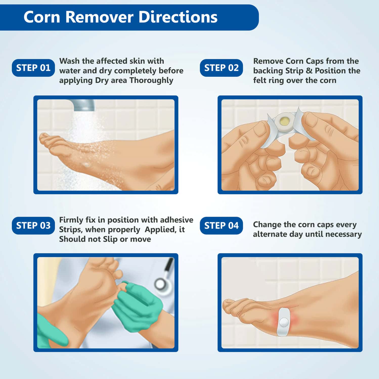 chappals for corn foot