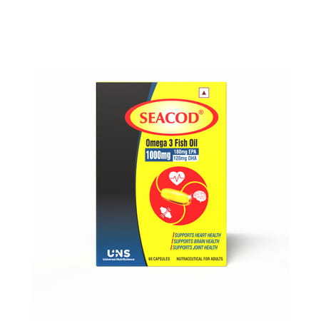 Seacod Omega 3 Fish Oil 1000mg Capsules 60 No'S