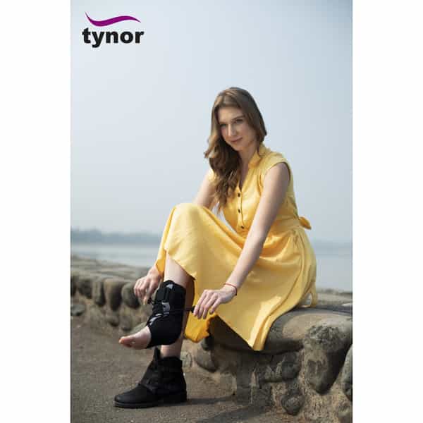 Tynor Ankle Brace Black Large 1 Unit