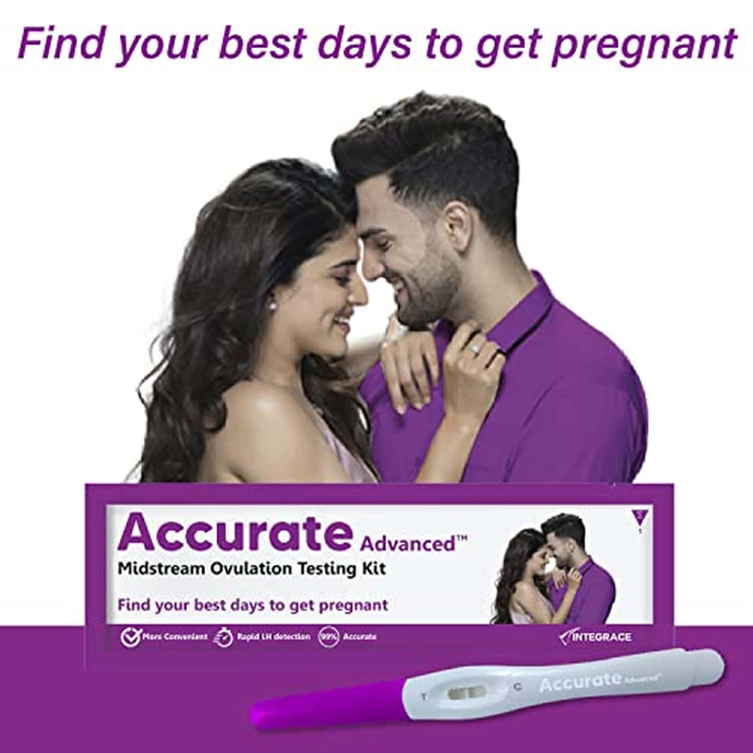 Accurate Advanced Midstream Ovulation Testing Kit (Pack Of 6 Strips) For Pregnancy Planning