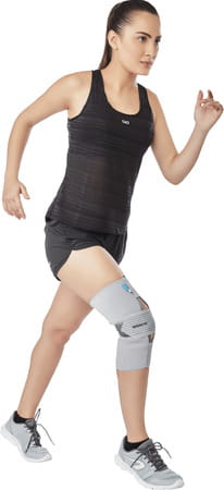 Vissco Knee Wrap With Loop Elastic | Provides Optimum Compression| Small - Grey (Single Piece)
