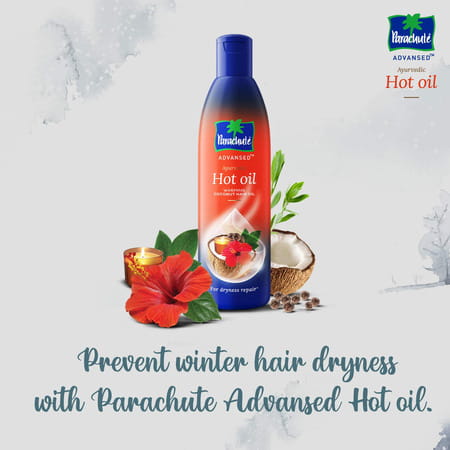 Parachute Advansed Ayurvedic Hot Oil | Warming Coconut Hair Oil | 400 Ml + 90 Ml