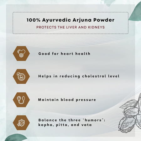 Four Seasons Arjuna Bark(Chhal) Powder 100G | For Control Cholesterol & Heart Health (Pack Of 2)