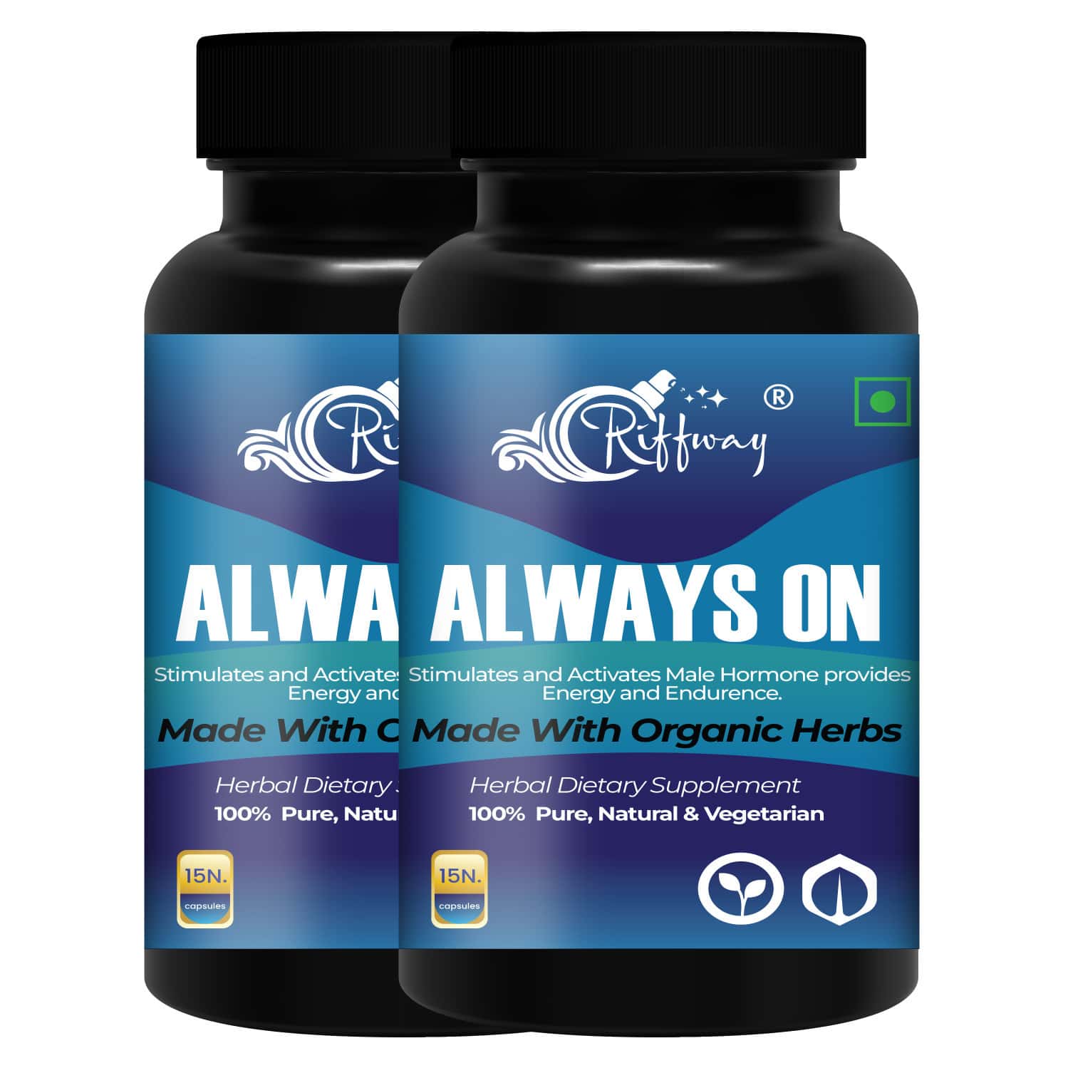Always On Health Wellness Energy Capsule For Men For Strength & Power 100% Ayurvedic (45 Capsules)